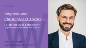 Christopher at WNI is now a certified level 4 mediator