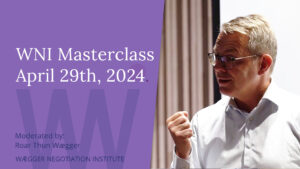 Roar Thun Wægger of WNI is hosting a negotiation masterclass