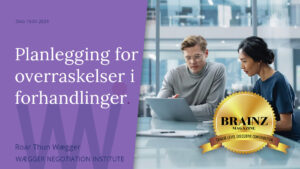 Planlegging For Overraskelser I Forhandlinger