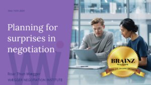 Planning For Surprises In Negotiation