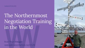 Roar Thun Wægger in Svalbard for the northernmost negotiation training in the world