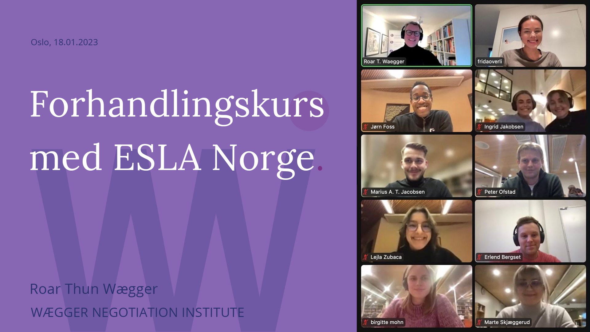 Forhandlingskurs med ELSA Norge