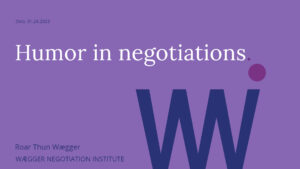 humor in negotiations